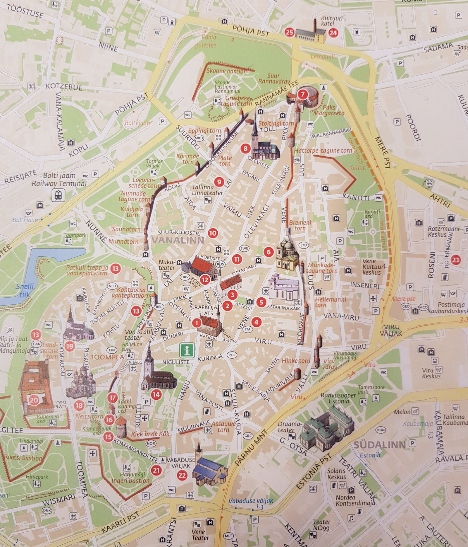 Tallinn old town map